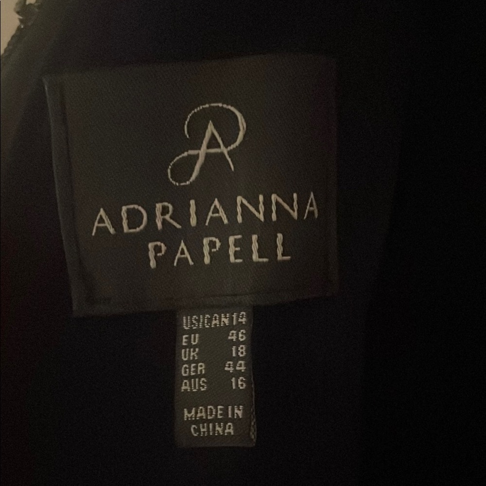 Adrianna Papell Black Embellished Halter Cocktail Dress - Picture 2 of 3